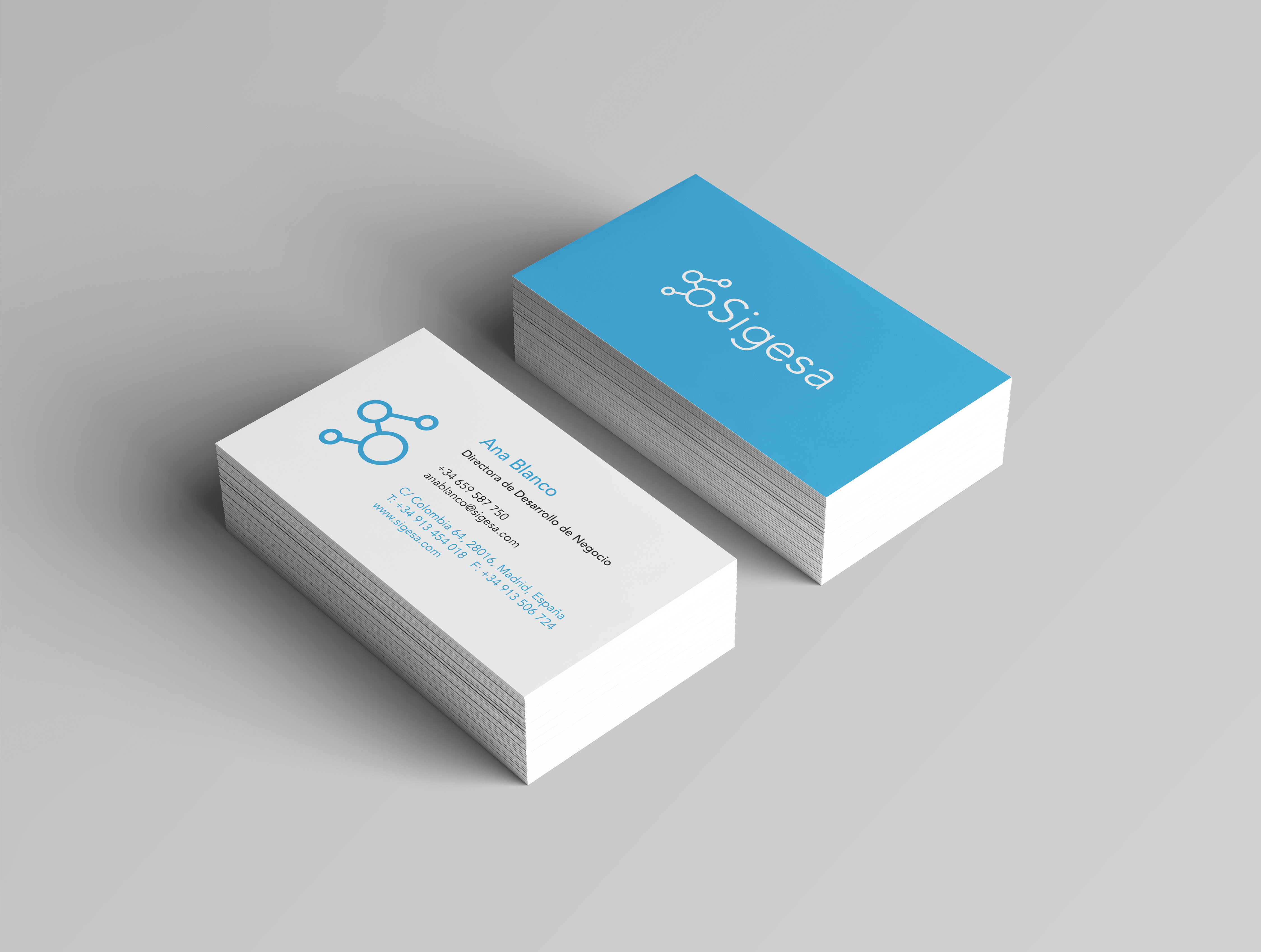 business cards Sigesa Tarjetas de visita Sigesa